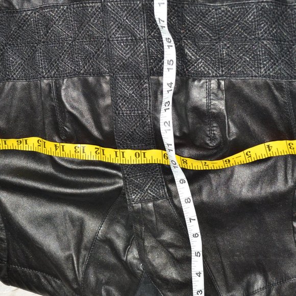 Vintage Gian Mori Black Leather Duster Jacket 42 8 - Picture 8 of 12